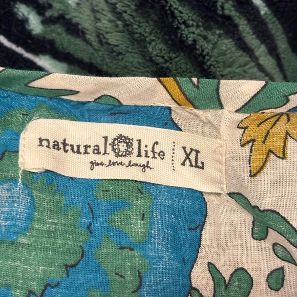 NATURAL LIFE Floral Maxi Dress in Blue and Yellow 100% Cotton - Picture 7 of 8